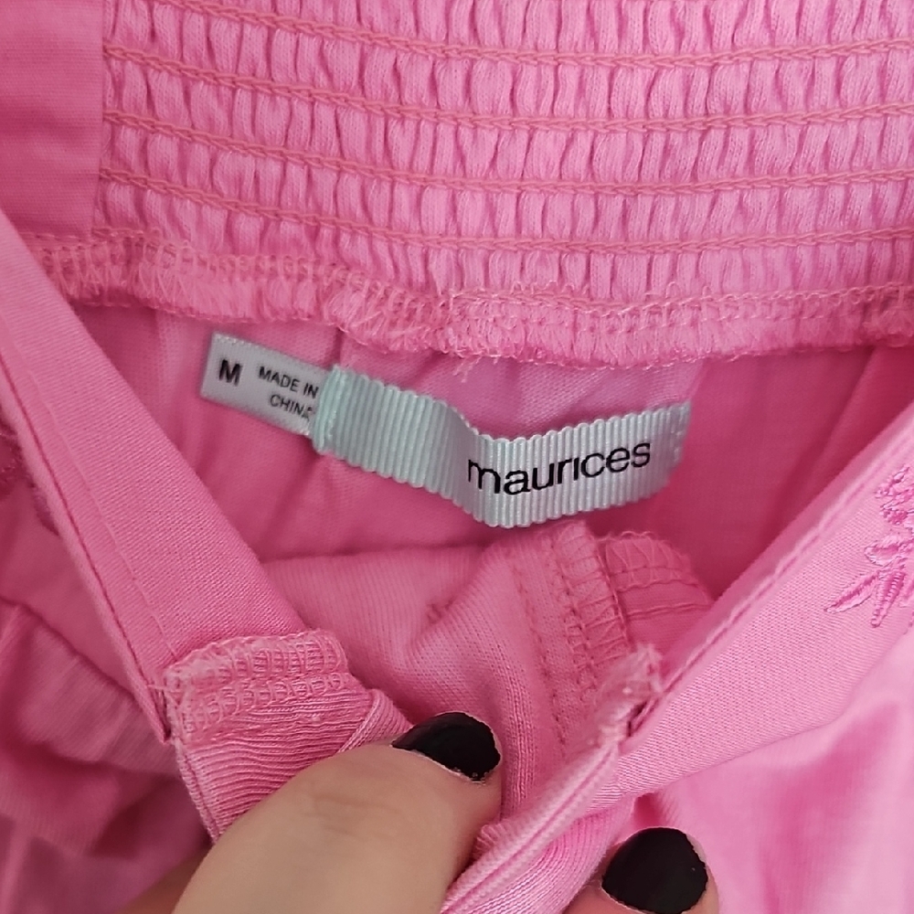 Maurices Pink Embroidered Button-Front Cami - Picture 5 of 6